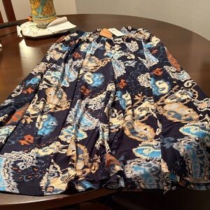 Chic Patterned Wide Leg Pants